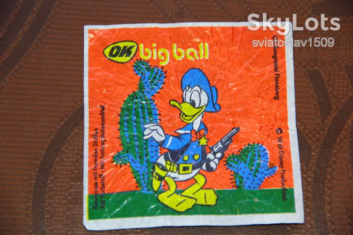 вкладыш этикетка жевательной резинки OK  ( BIG BALL ) - фото фото фото 0