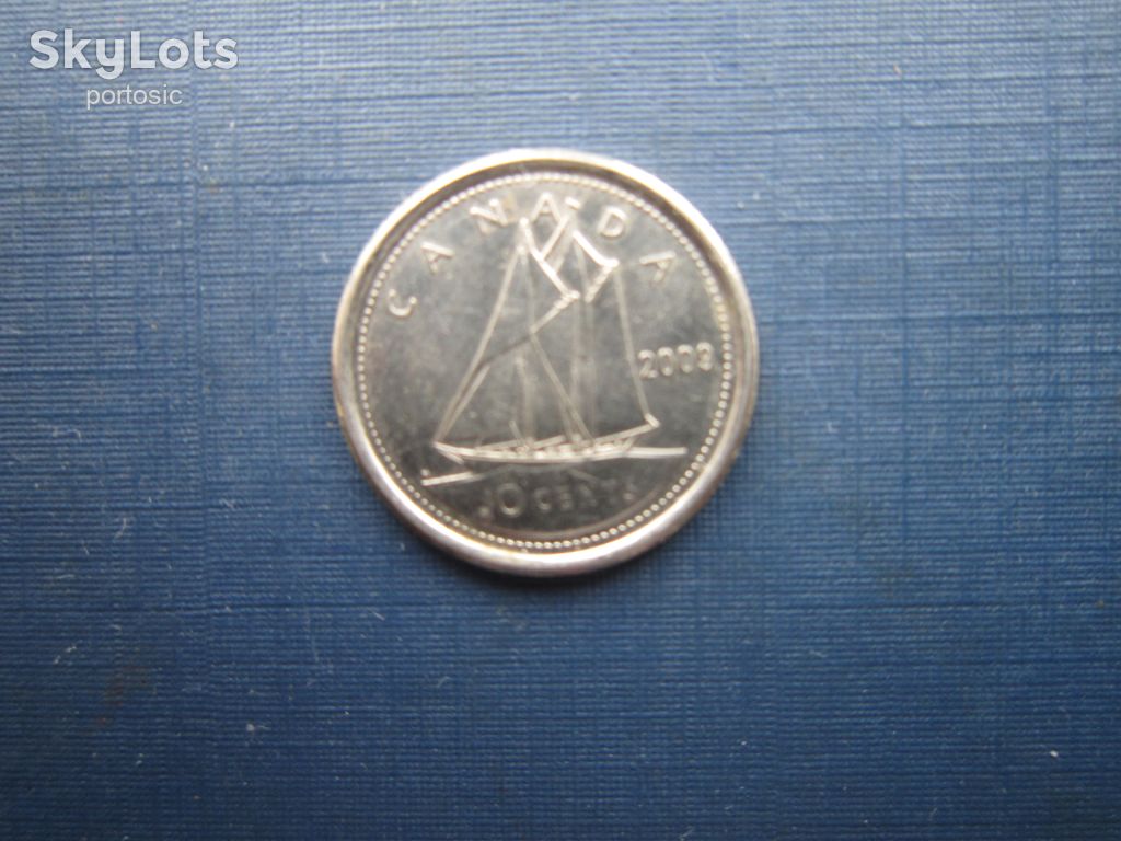 Монета 10 центов Канада 2009 корабль парусник яхта - фото фото фото 0