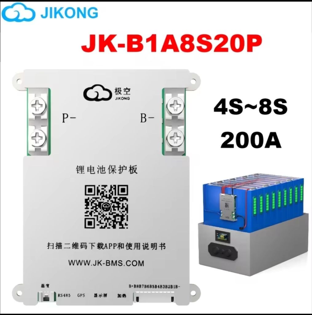 JK-B1A8S20P SMART BMS JIKONG 4s-8s 200A LiIon LiFePO4 LTO - фото фото фото 0