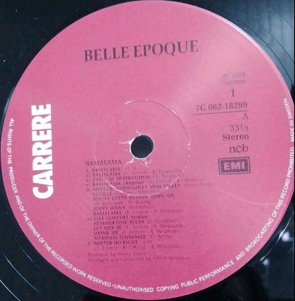 Belle Epoque - Bamalama - 1978.  (LP). 12. Vinyl. Пластинка. Sweden. - фото фото фото 2