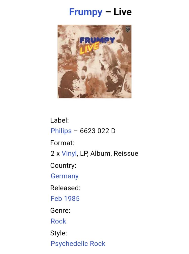 Frumpy - Live - 1973.  (2LP). 12. Vinyl. Пластинки. Germany. - фото фото фото 7