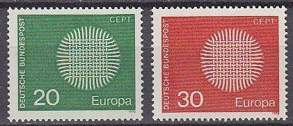 ФРГ 1970 Европа СЕРТ Mi 620-621 MNH - фото фото фото 0