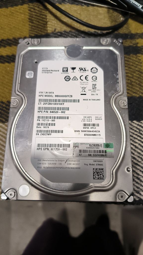 Жорсткий диск HDD Hewlett Packard Enterprise MB6000GVYZB 6TB №3 - фото фото фото 0