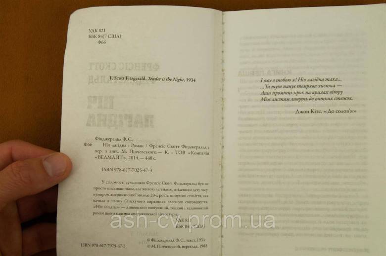 Книжка. Ніч лагідна. Френсіс Скотт Фіцджеральд - фото фото фото 4