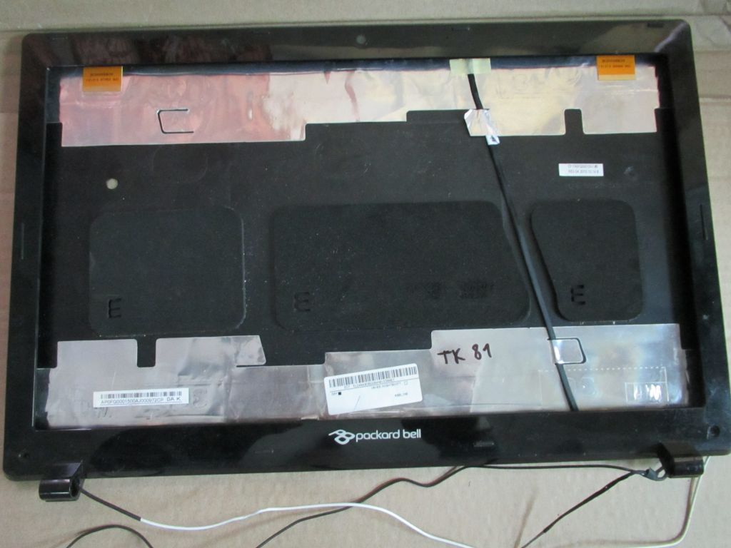 корпус ноутбука Packard Bell EasyNote TK85 - крышка матрицы    (AP0FQ0001500) - фото фото фото 1