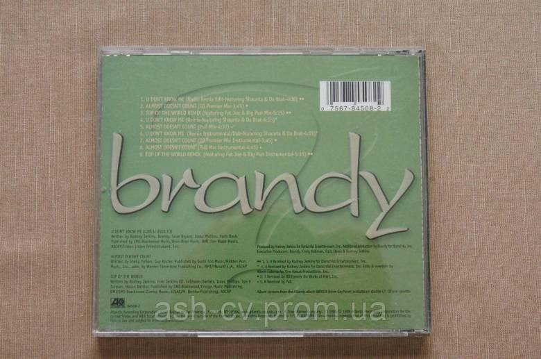Музичний диск CD. Brandy - U dont know me 1999 - фото фото фото 2