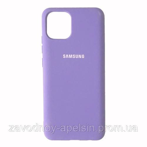 Samsung A03 A035 Чехол силиконовый Silicone Cover (лиловый) - фото фото фото 0