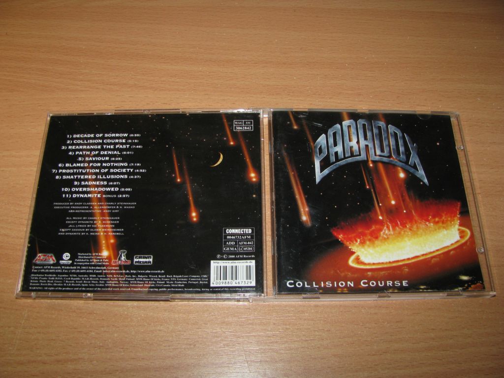 PARADOX - Collision Course  (2000 AFM Records 1st press) - фото фото фото 0