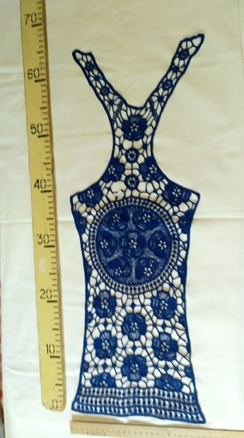 Декор ришелье хлопок  кокетка синий цвет.  Широкое применение - фото фото фото 0
