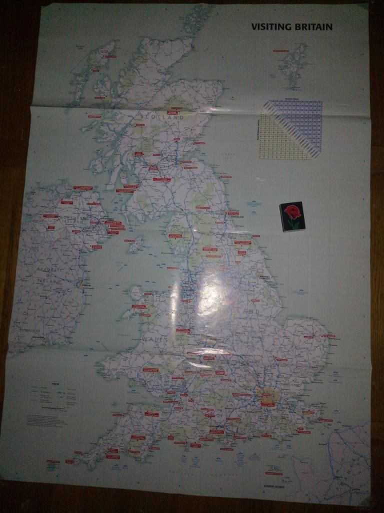 Visiting Britain  (Map &amp; Guide) - Большая карта Великобритании  (84*60 см.) - фото фото фото 1