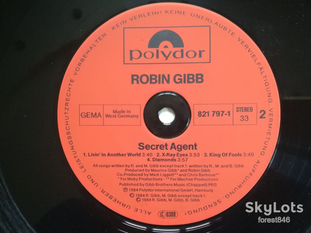 Robin Gibb-Secret agent  (глянс. конв.)-NM, Німеччина  (&amp;71) - фото фото фото 3
