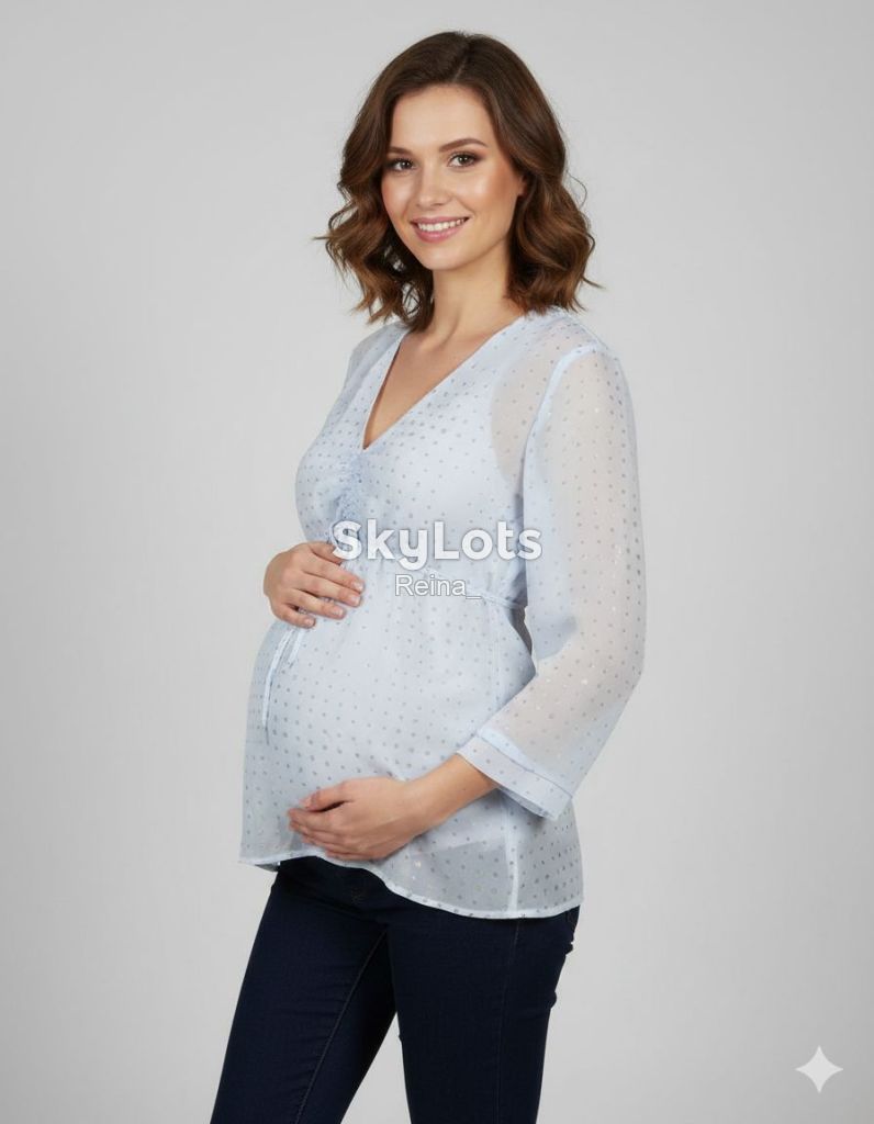 Ніжна блуза з квітковим принтом mimi maternity - фото фото фото 0