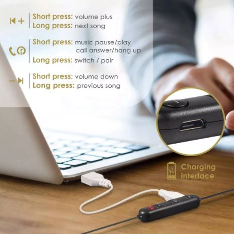 Cпортивная Bluetooth-гарнитура с микрофоном, НОВАЯ! - фото фото фото 6