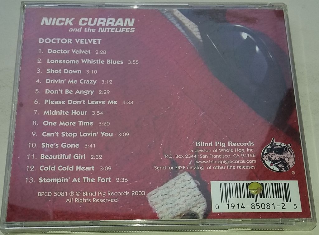 NICK CURRAN AND THE NITELIFES Doctor Velvet  CD US - фото фото фото 2
