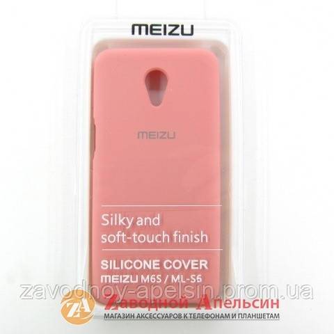 Meizu M6s чехол микрофибра Silicone cover pink - фото фото фото 2