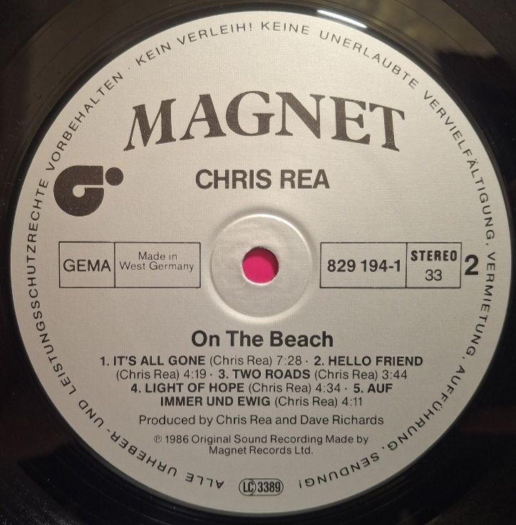 Chris Rea - On The Beach - 1986.  (LP). 12. Vinyl. Пластинка. Germany. - фото фото фото 5