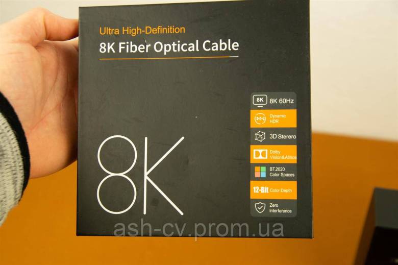 Кабель, HDMI, оптичний, 8K, Fiber Optical Cable, Premium, 10 метрів - фото фото фото 1
