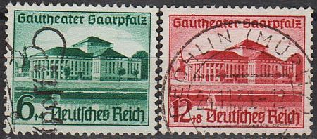 1938 - Рейх - Театр Саар Mi.673-74 _6.0 € _гаш - фото фото фото 0