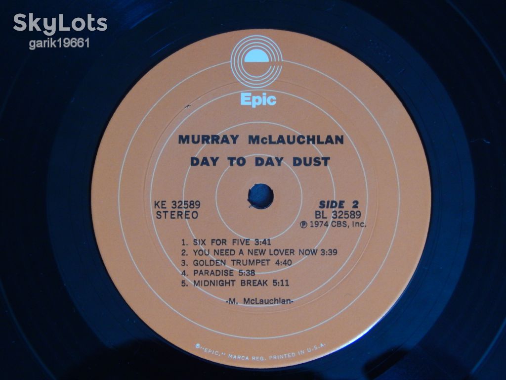 Murray McLauchlan ‎– Day To Day Dust  (Epic ‎– KE 32589, US) insert EX/EX - фото фото фото 4