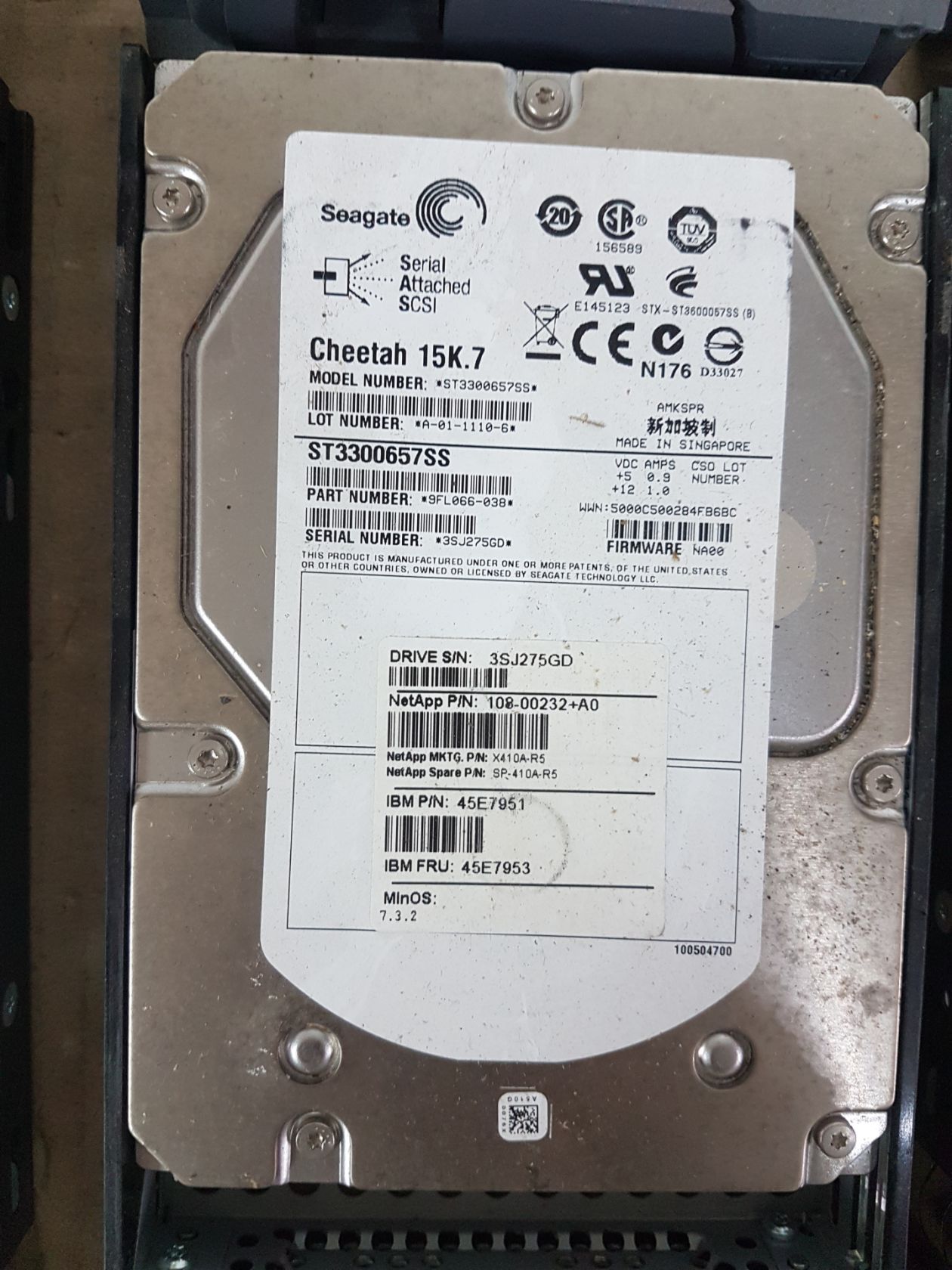 Диски HDD 3.5" SAS 300gb ST3300657SS, 6шт одним лотом,  від 1грн  (№035) - фото фото фото 4