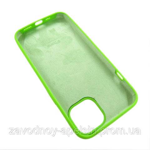 IPhone 13 Чехол силиконовый Silicone Case (салатовый) - фото фото фото 2