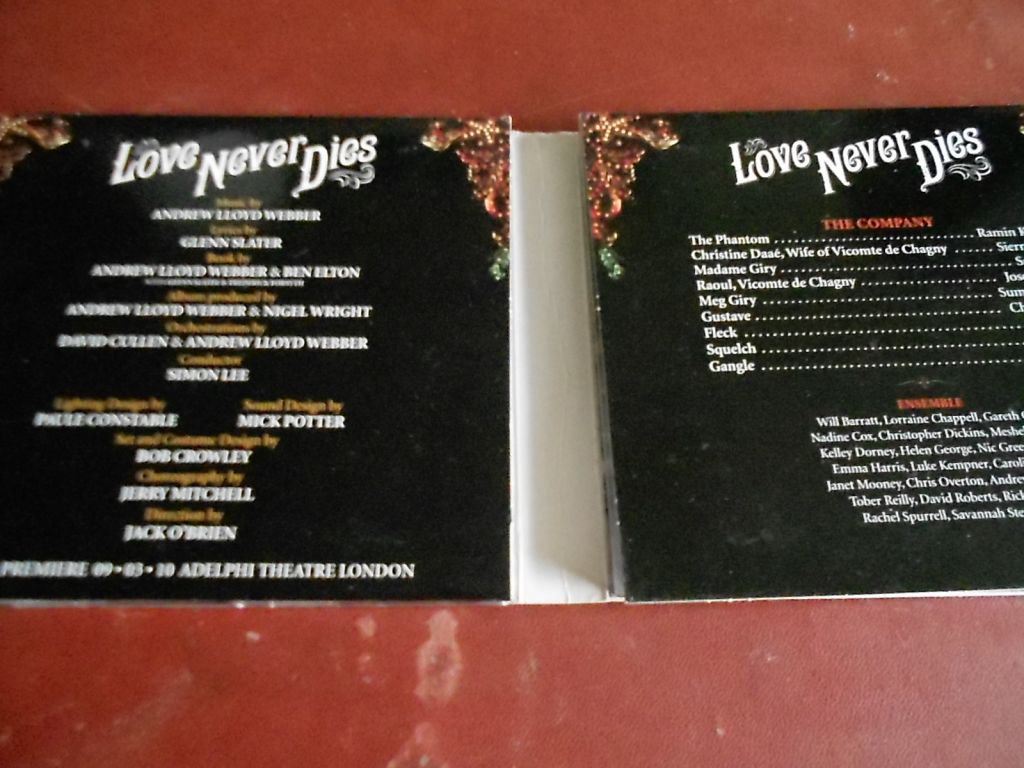 Andrew Lloyd Webber Love Never Dies 2CD + DVD фирменный б/у - фото фото фото 4