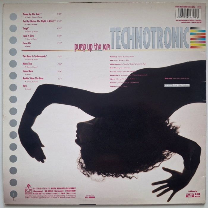 Technotronic - Pump Up The Jam - 1989.  (LP). 12. Vinyl. Пластинка. Europe - фото фото фото 1