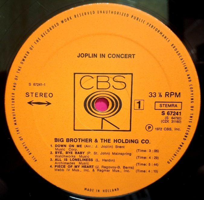 Janis Joplin - In Concert - 1968-70.  (2LP). 12. Vinyl. Пластинки. Holland. - фото фото фото 3