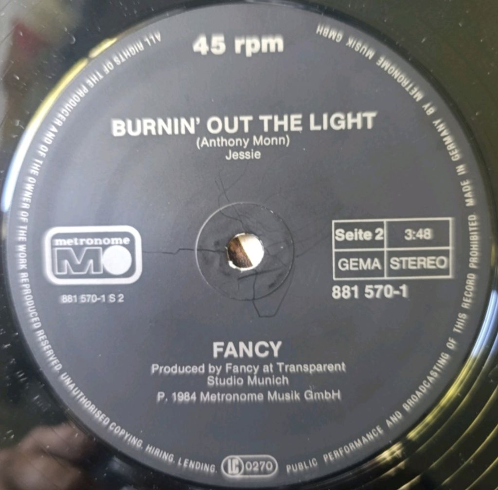 Fancy - Get Lost Tonight - 1984.  (EP). 12. Vinyl. Пластинка. Germany. - фото фото фото 3