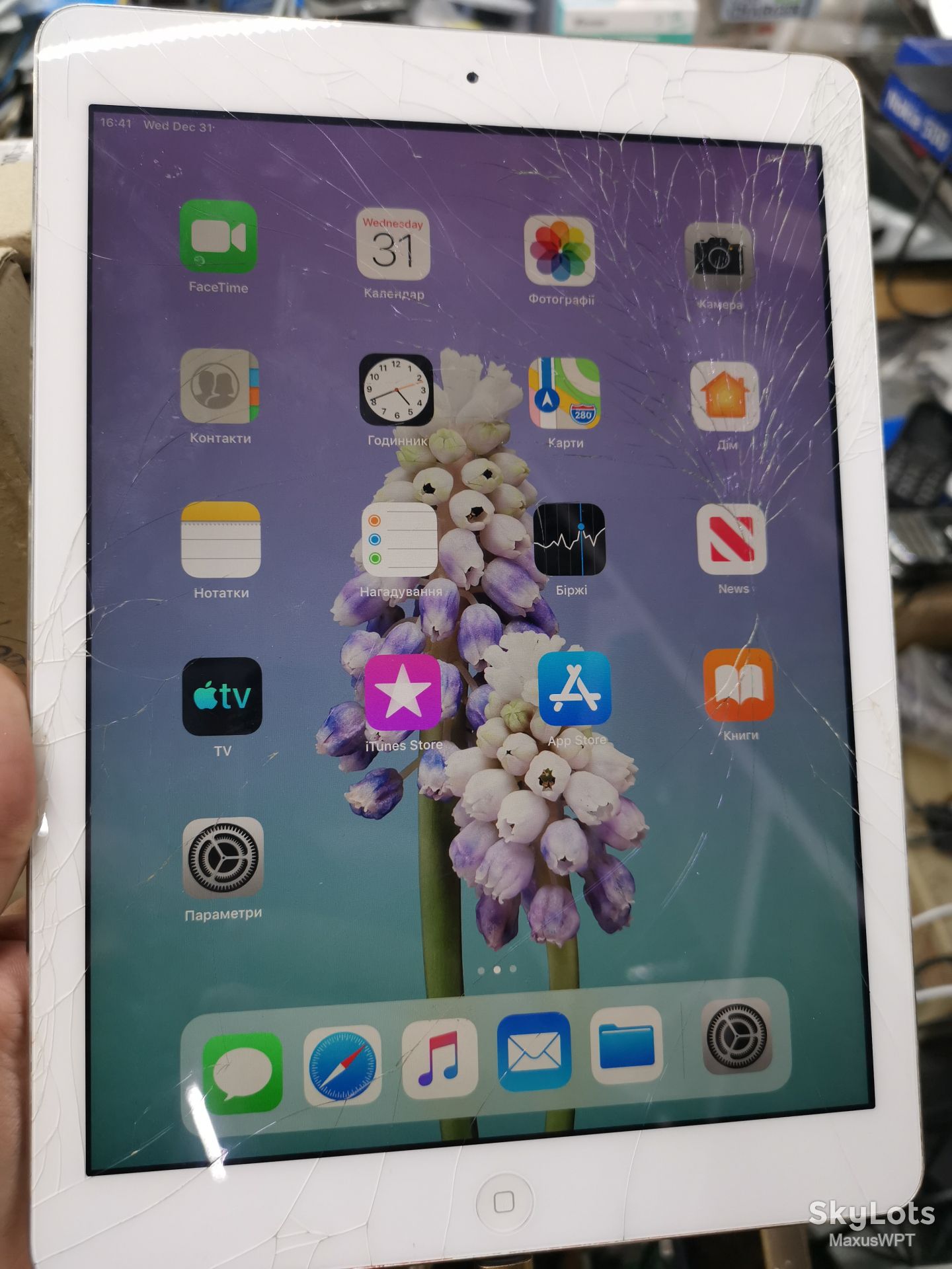 #1186 Sklad Ipad apple Air  a1474 silver crack - фото фото фото 0