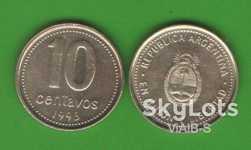 10 сентаво Аргентина 1993 - фото фото фото 0