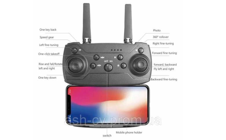 Дрон, квадрокоптер, RC, FPV, Drone, E88, Pro, з камерою, для пілотів-початківців, та дітей - фото фото фото 2