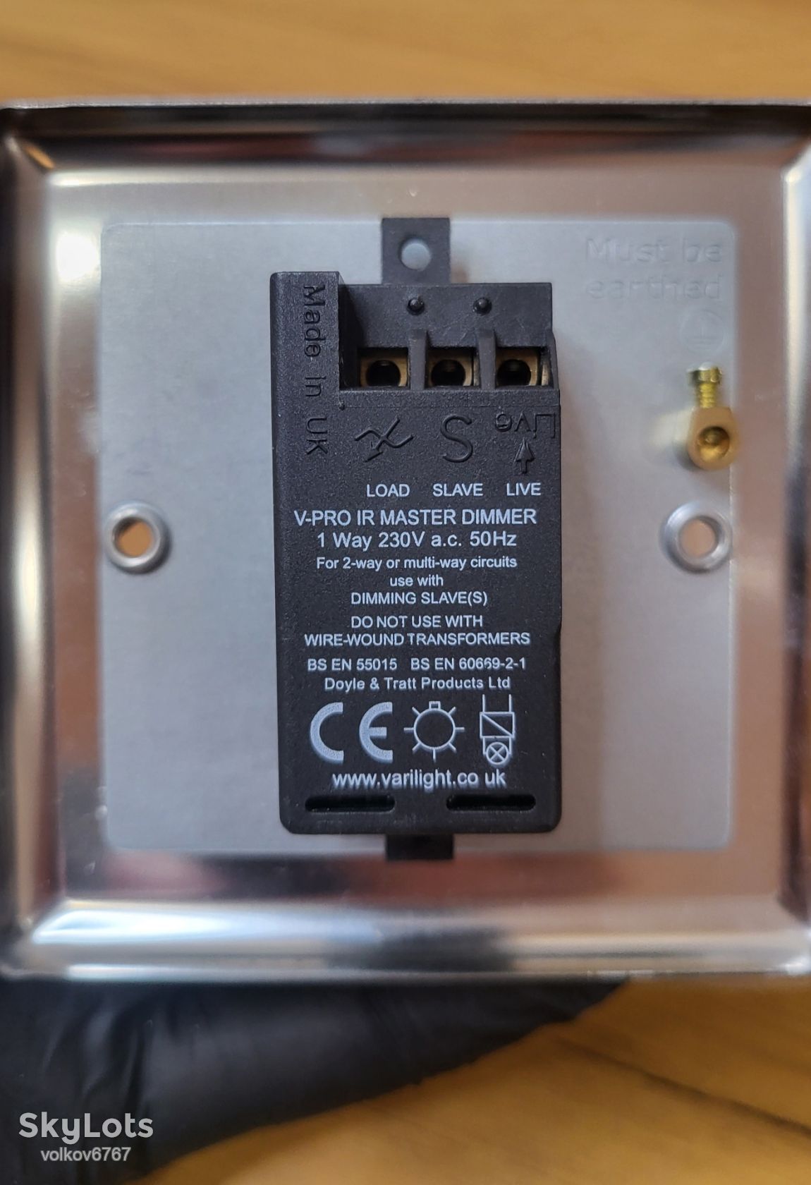 Сенсорний світлорегулятор Varilight 1 Gang 300W / 100W LED Touch Dimmer - фото фото фото 2