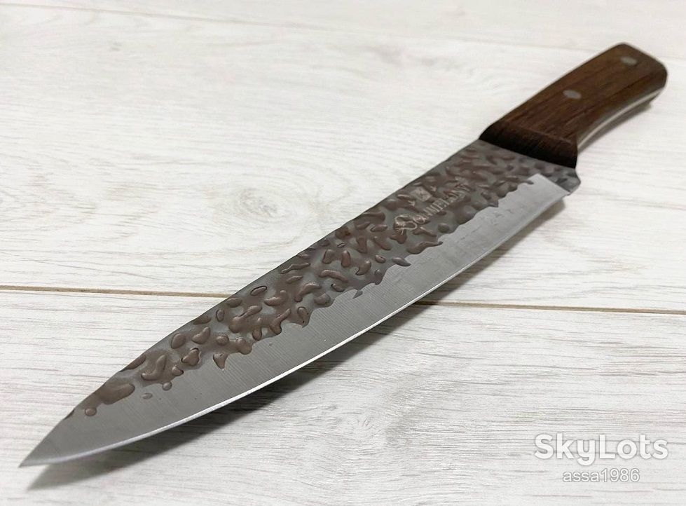 Кухоний ніж Sonmelony Knife 30см для нарізки м'яса,риби,овочів в чехлі з екошкіри - фото фото фото 1