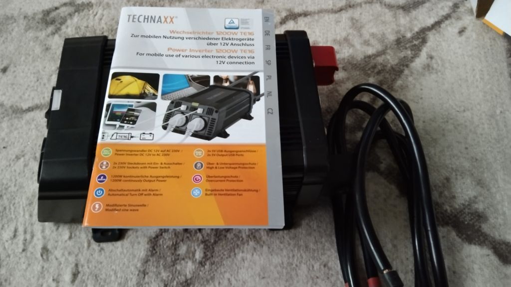 Инвертор  Technaxx 1200W TE16  Модифікована синусоїда. - фото фото фото 4