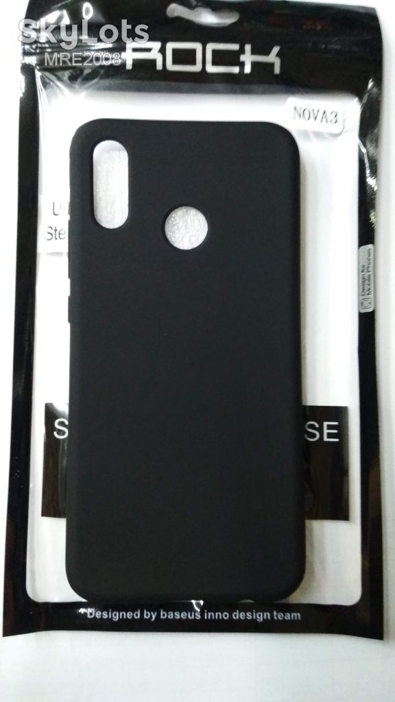 Силиконовый чехол Rock для Huawei Nova 3 black - фото фото фото 0