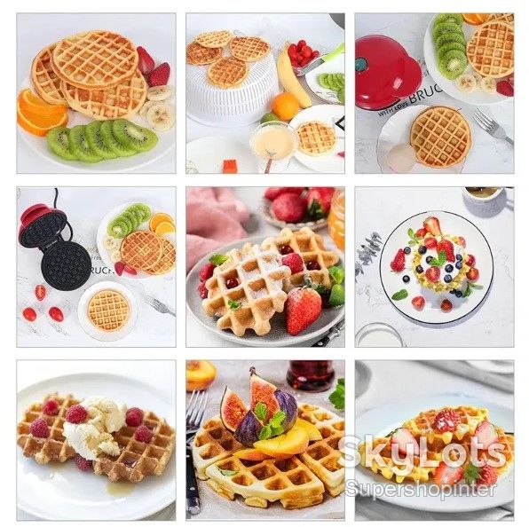 Вафельница мини для бельгийских вафель Mini Waffle Maker - фото фото фото 3