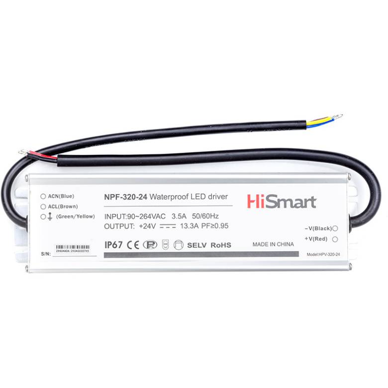 Блок питания HiSmart 24V, 13.3A, 320W, PFC, IP6 - фото фото фото 0