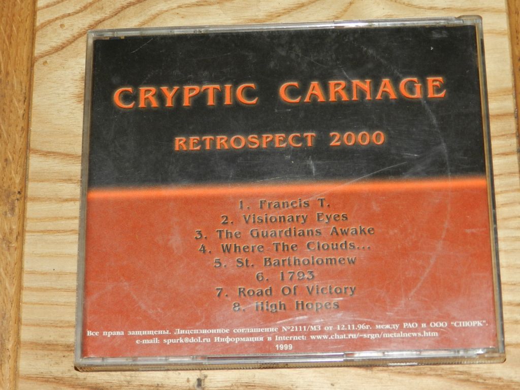 CD  Criptic Carnage - Retrospect 2000 - фото фото фото 2