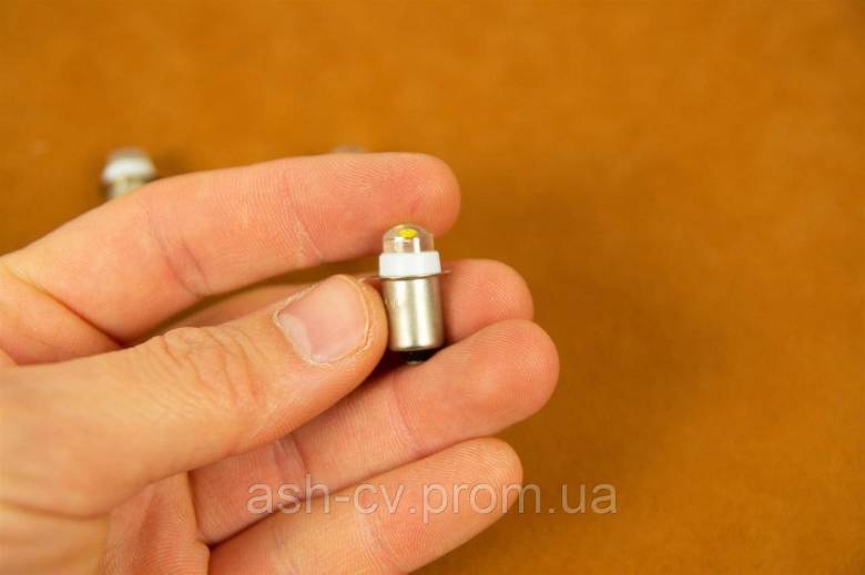 Лампочка, для ліхтарика, 6V, 0.5W, LED, P13.5, P13.5S, PR2 - фото фото фото 1