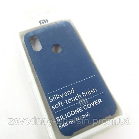 Xiaomi Redmi Note 6 pro чехол синий Silicone Cover navy - фото фото фото 2