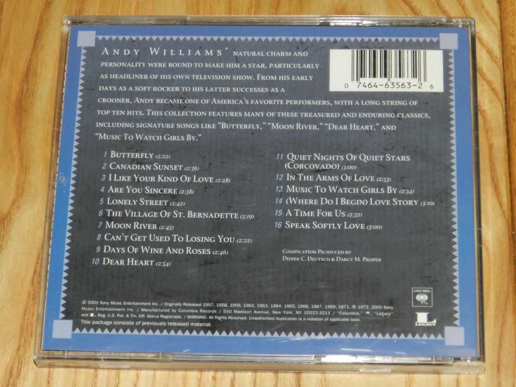 CD  Andy Williams - 16 Biggest Hits - фото фото фото 3