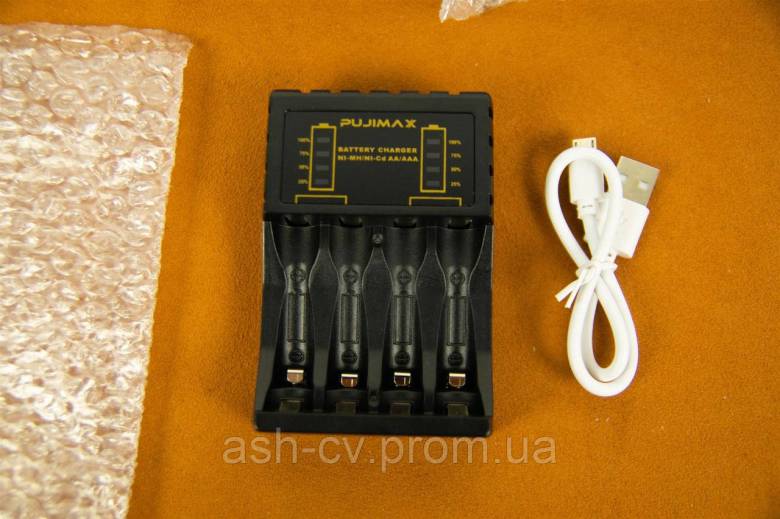 Зарядний пристрій для акумуляторів, PujiMax, PJ-N4008, USB, AA, AAA - фото фото фото 0