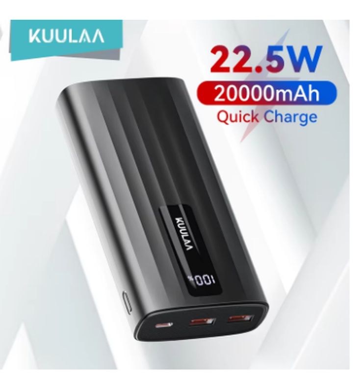 Power bank kuulaa 20000 mah 22,5 w - фото фото фото 1