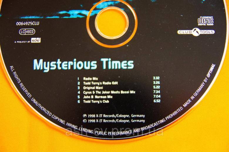 Музичний диск CD. SASH - Mysterious Times - фото фото фото 1