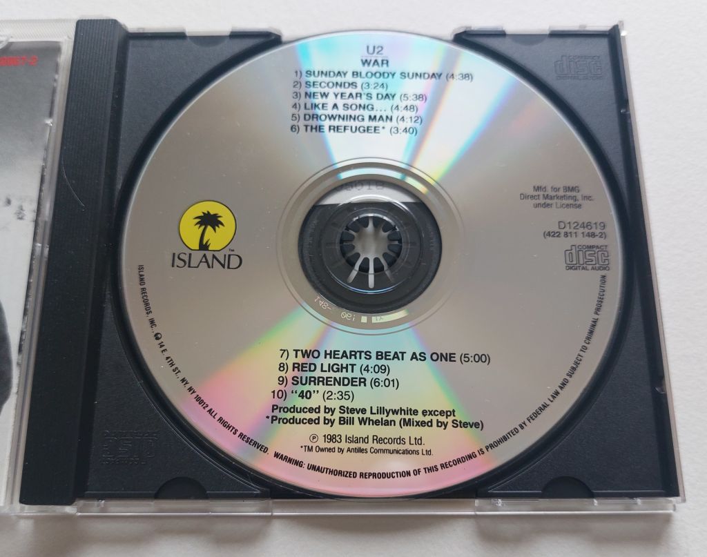 U2  “War”, 1983, USA, Island Records  , 1CD, Б/У - фото фото фото 2
