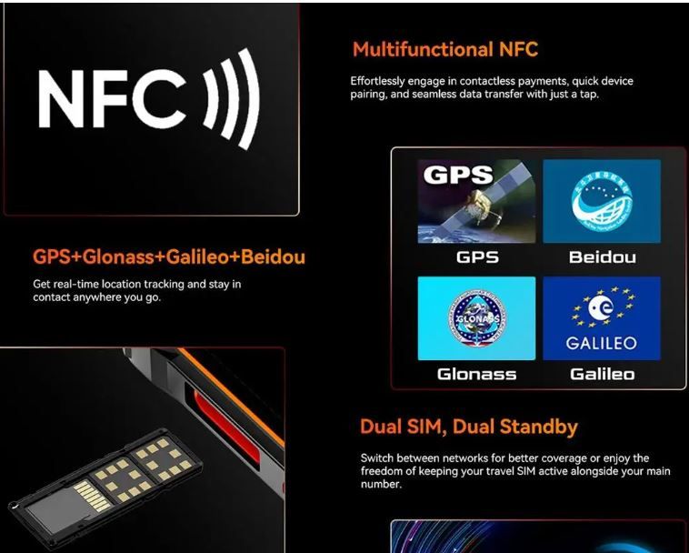 Телефон Смартфон Marine 2 NFC 6.56'' 4-64 Gb Android 15  11000mAh 16MP CR+ - фото фото фото 6