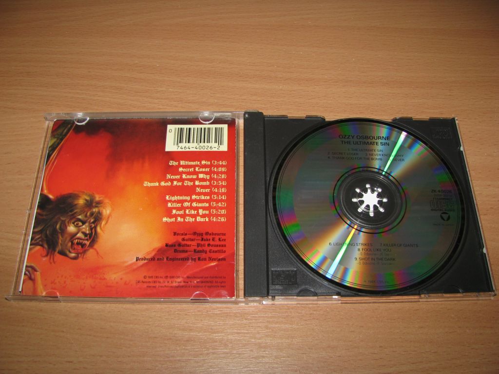 OZZY OSBOURNE - The Ultimate Sin   (1986 CBS 1st press JAPAN) - фото фото фото 1