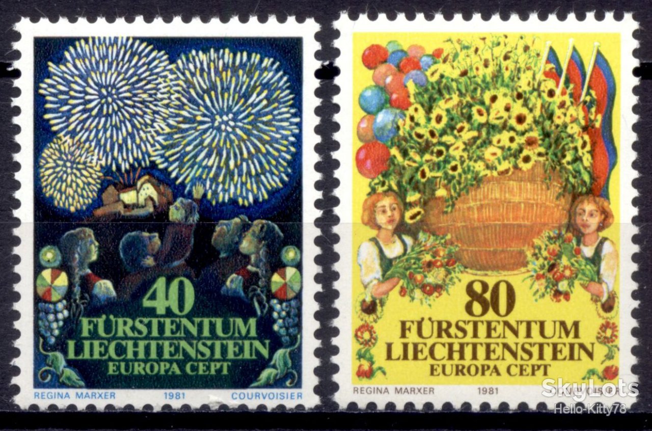 Лихтенштейн 1981 Европа СЕРТ Mi 764-765 MNH - фото фото фото 0