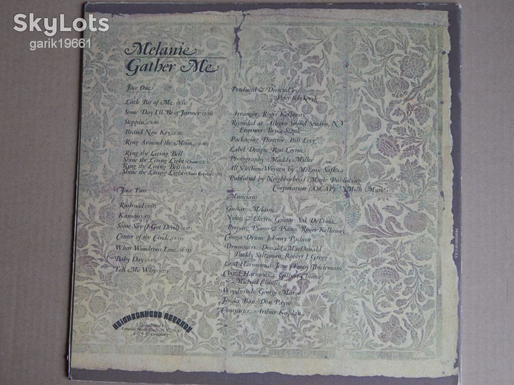 Melanie ‎– Gather Me    (Neighborhood Records ‎– NRS-47001, US) EX/EX+ - фото фото фото 1